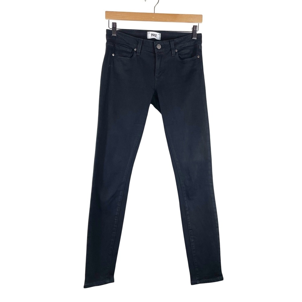 Paige Women's Black Denim Verdugo Ultra Skinny Jeans Size 27 Mid Rise Ankle GUC
